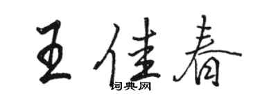 駱恆光王佳春行書個性簽名怎么寫