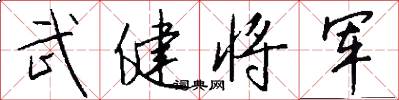 武健將軍怎么寫好看