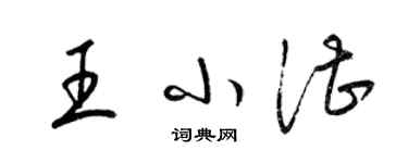 梁錦英王小湛草書個性簽名怎么寫