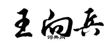 胡問遂王向兵行書個性簽名怎么寫