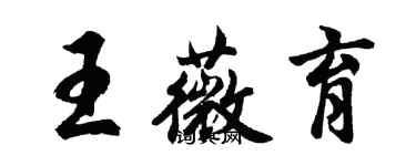 胡問遂王薇育行書個性簽名怎么寫