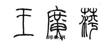 陳墨王廣萍篆書個性簽名怎么寫