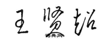 駱恆光王賢超草書個性簽名怎么寫