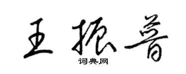 梁錦英王振普草書個性簽名怎么寫