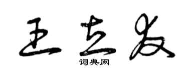 曾慶福王立友草書個性簽名怎么寫