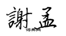王正良謝孟行書個性簽名怎么寫