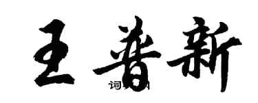 胡問遂王普新行書個性簽名怎么寫