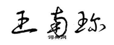 曾慶福王南珍草書個性簽名怎么寫