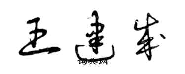 曾慶福王建成草書個性簽名怎么寫