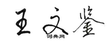 駱恆光王文鑒行書個性簽名怎么寫