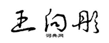 曾慶福王向彤草書個性簽名怎么寫