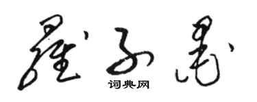 駱恆光羅子墨草書個性簽名怎么寫