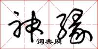 朱錫榮神緣草書怎么寫