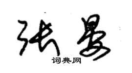 朱錫榮張晏草書個性簽名怎么寫