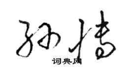 駱恆光孫博草書個性簽名怎么寫