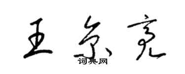 梁錦英王京亮草書個性簽名怎么寫