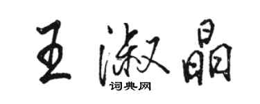 駱恆光王淑晶行書個性簽名怎么寫