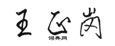 駱恆光王正崗行書個性簽名怎么寫