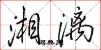 駱恆光湘漓行書怎么寫