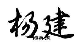 胡問遂楊建行書個性簽名怎么寫
