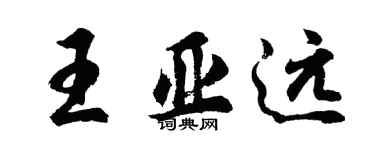 胡問遂王亞遠行書個性簽名怎么寫