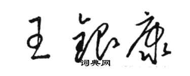 駱恆光王銀康草書個性簽名怎么寫