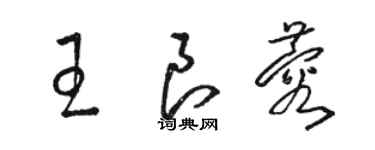 駱恆光王良蓉草書個性簽名怎么寫