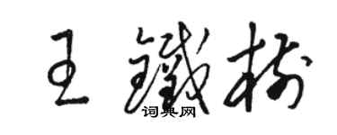 駱恆光王鐵樹草書個性簽名怎么寫