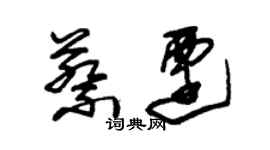 朱錫榮蔡遷草書個性簽名怎么寫