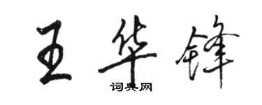 駱恆光王華鋒行書個性簽名怎么寫