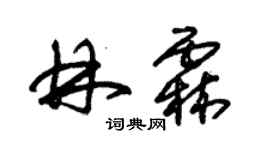 朱錫榮林霖草書個性簽名怎么寫