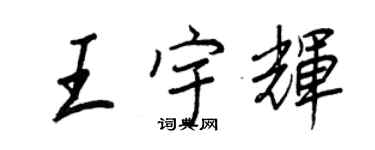 王正良王宇輝行書個性簽名怎么寫