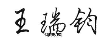 駱恆光王瑞鈞行書個性簽名怎么寫