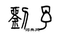 曾慶福劉予篆書個性簽名怎么寫