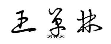 曾慶福王單林草書個性簽名怎么寫