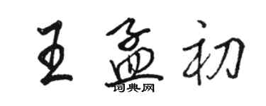 駱恆光王孟初行書個性簽名怎么寫