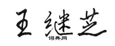 駱恆光王繼芝行書個性簽名怎么寫