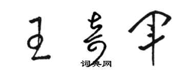 駱恆光王奇軍草書個性簽名怎么寫