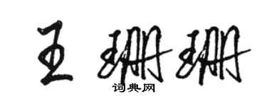 駱恆光王珊珊行書個性簽名怎么寫