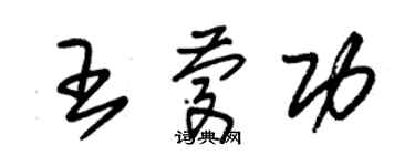 朱錫榮王慶功草書個性簽名怎么寫