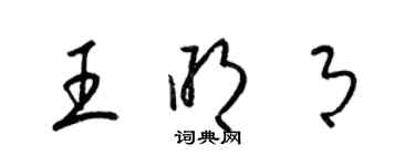 梁錦英王明月草書個性簽名怎么寫