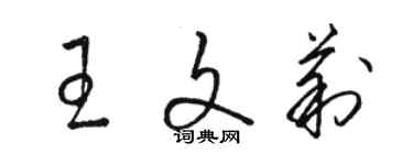 駱恆光王文莉草書個性簽名怎么寫