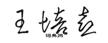 駱恆光王培喜草書個性簽名怎么寫