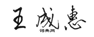 駱恆光王成惠行書個性簽名怎么寫