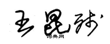 朱錫榮王昆殘草書個性簽名怎么寫