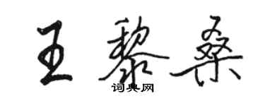 駱恆光王黎桑行書個性簽名怎么寫