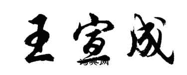 胡問遂王宣成行書個性簽名怎么寫