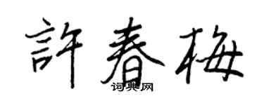 王正良許春梅行書個性簽名怎么寫