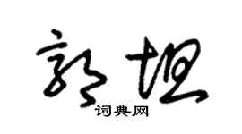 朱錫榮郭坦草書個性簽名怎么寫
