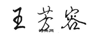 駱恆光王芳容行書個性簽名怎么寫